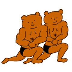 [LINEスタンプ] ムキムキくまのマサオ