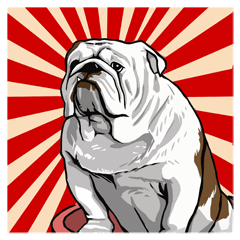 [LINEスタンプ] Hua-Crock The English Bulldog