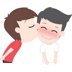 [LINEスタンプ] PJ | Cute Gay Couple 02