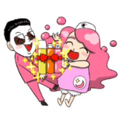 [LINEスタンプ] ソーダスパフォームレディ＆炭酸男