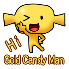 [LINEスタンプ] Gold Candy Man