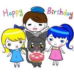 [LINEスタンプ] Doubi-Meow and his friends