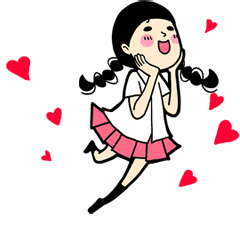 [LINEスタンプ] what a girl want ！