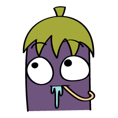 [LINEスタンプ] Mr.Eggplantttttttttttt