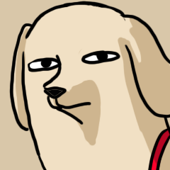 [LINEスタンプ] 真顔時々変顔犬