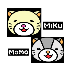 [LINEスタンプ] MIKU ＆ MOMOのゆかいな仲間たちの画像（メイン）
