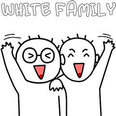 [LINEスタンプ] White Family Dook Dik