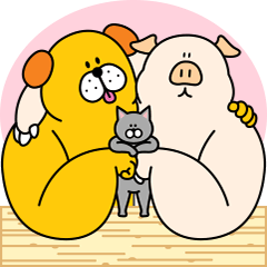 [LINEスタンプ] Doggy friends