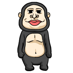 [LINEスタンプ] 真顔ゴリラ エドモンド吉田