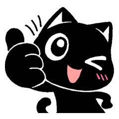 [LINEスタンプ] mew mew blacky 4