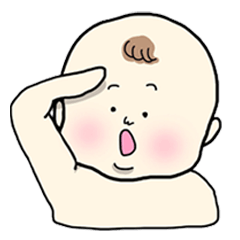 [LINEスタンプ] 素朴な赤ちゃん