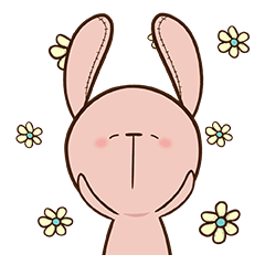 [LINEスタンプ] Pink Rabbit Animated