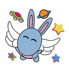 [LINEスタンプ] Alien baby cute fly rabbitの画像（メイン）