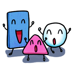 [LINEスタンプ] 丸、三角、四角