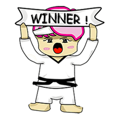 [LINEスタンプ] Pinky Boy Love Martial Art