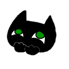 [LINEスタンプ] 黒い猫と兎の画像（メイン）