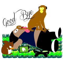 [LINEスタンプ] Me with Animals and say Thank You