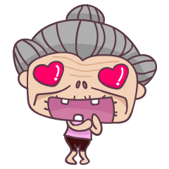 [LINEスタンプ] Crazy Grandma