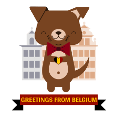 [LINEスタンプ] Zinneke dog travels in Belgium