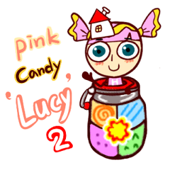 [LINEスタンプ] Pink Candy 'Lucy'2