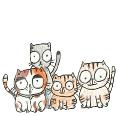 [LINEスタンプ] Cat family ^W^