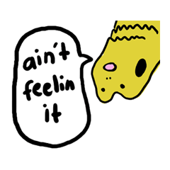 [LINEスタンプ] Bad Vibes Bearded Dragon