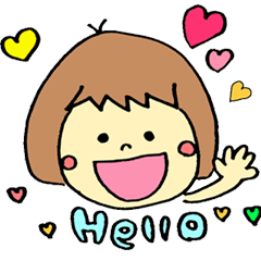 [LINEスタンプ] 表情ゆたか！かおでかちゃんの日常スタンプ