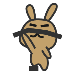 [LINEスタンプ] Middle-aged rabbit