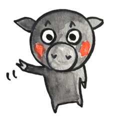 [LINEスタンプ] 黒豚のチェルシー3、手描き風