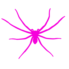 [LINEスタンプ] pink spider