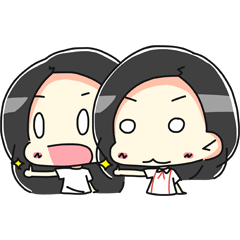 [LINEスタンプ] Hachi-chan ＆ Onee-chan