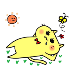 [LINEスタンプ] 黄ねこ