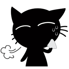 [LINEスタンプ] Black Cat Animatedの画像（メイン）
