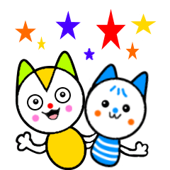 [LINEスタンプ] Lemon Cat + Blue Cat