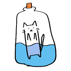 [LINEスタンプ] ボトル猫