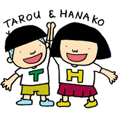 [LINEスタンプ] 花子と太郎の関西弁