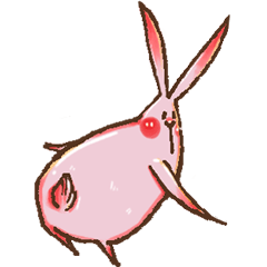 [LINEスタンプ] Attic inside a rabbit with no name