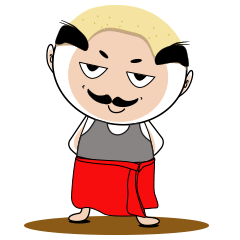 [LINEスタンプ] Baldy uncle