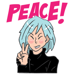 [LINEスタンプ] Susan The Blue Haired Girl