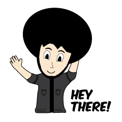 [LINEスタンプ] Renzy the Funky Curly (English)