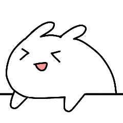 [LINEスタンプ] だらけることを覚えたうさ