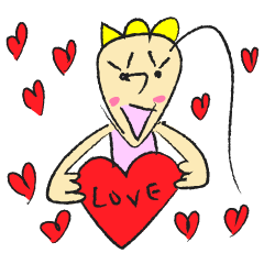 [LINEスタンプ] Long hair pretty girl