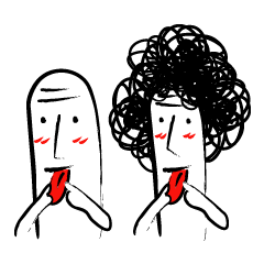 [LINEスタンプ] Finger man ＆ Finger women