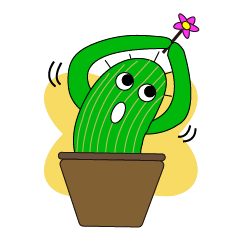 [LINEスタンプ] cactus in daily life