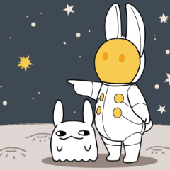 [LINEスタンプ] 宇宙とうさぎ