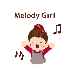 [LINEスタンプ] Melody Girl
