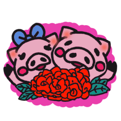 [LINEスタンプ] ぶた★まみれ