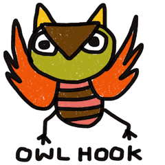 [LINEスタンプ] Owl Hook