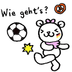 [LINEスタンプ] クマのるーちゃん、ドイツへ行く。