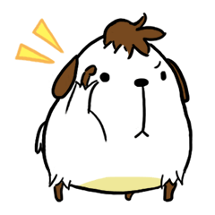 [LINEスタンプ] Dog with Long Philtrum